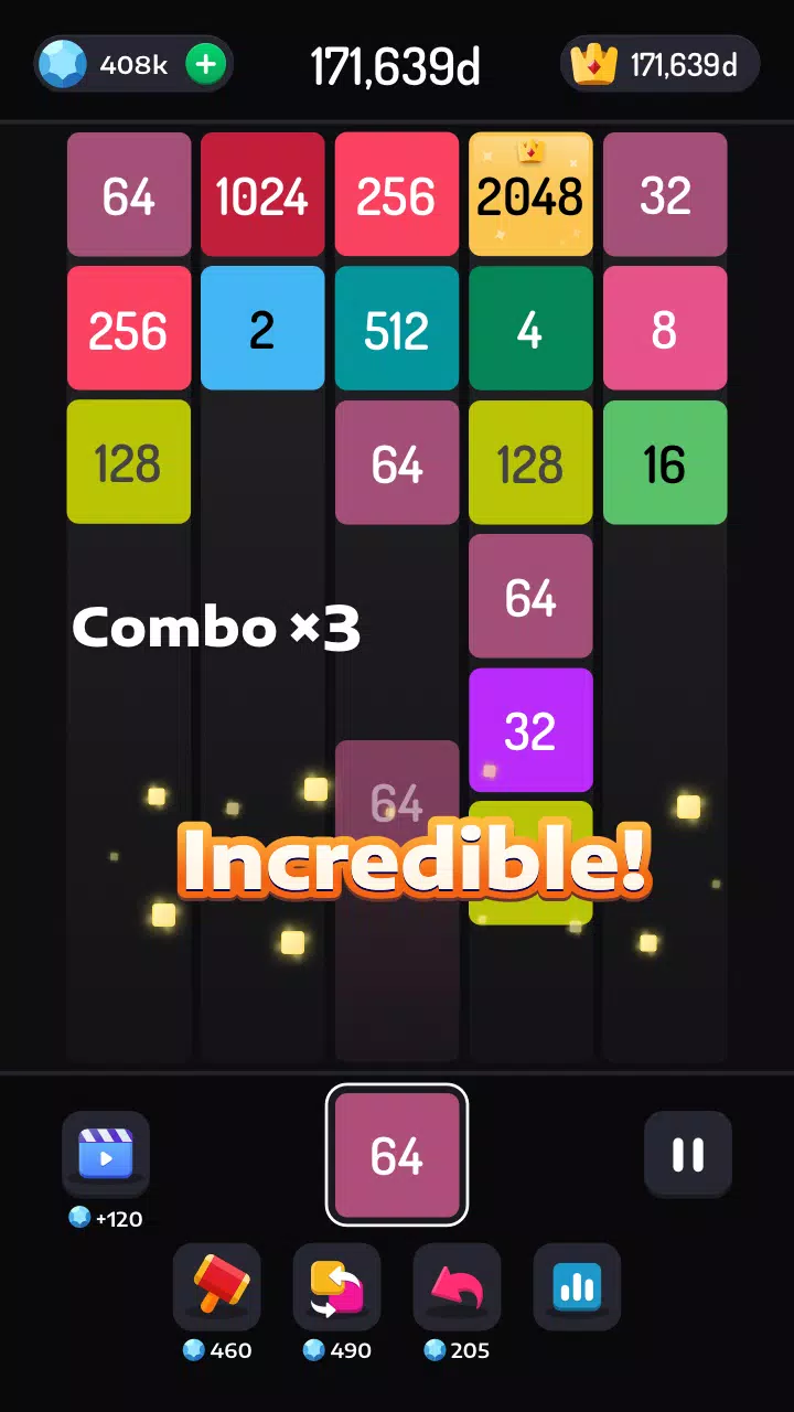 2048 Merge Games - M2 Blocks Capture d'écran 2