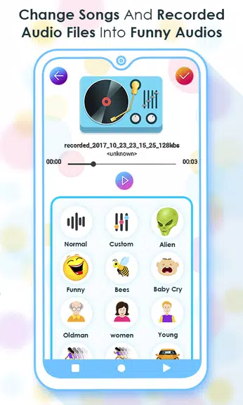Voice Changer - Funny Recorder Captura de pantalla 3