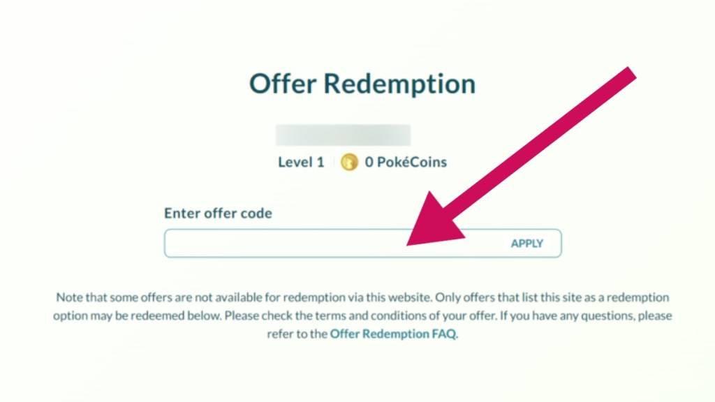 Redeeming Pokémon GO Codes