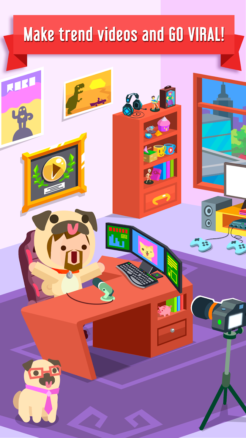 Schermata Vlogger Go Viral: Tuber Life 0