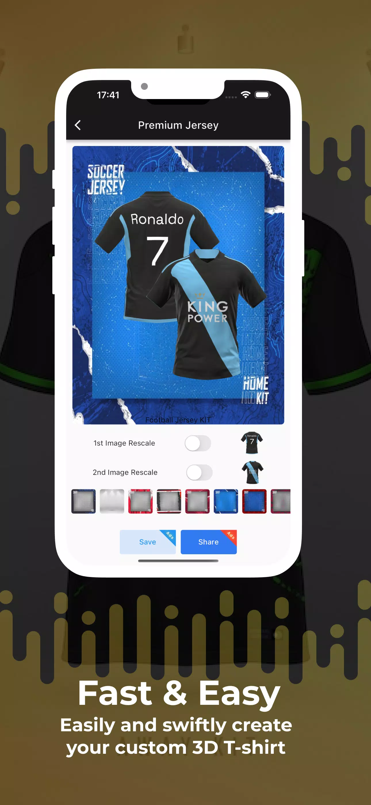 Football Jersey Kit Creator 螢幕截圖 1