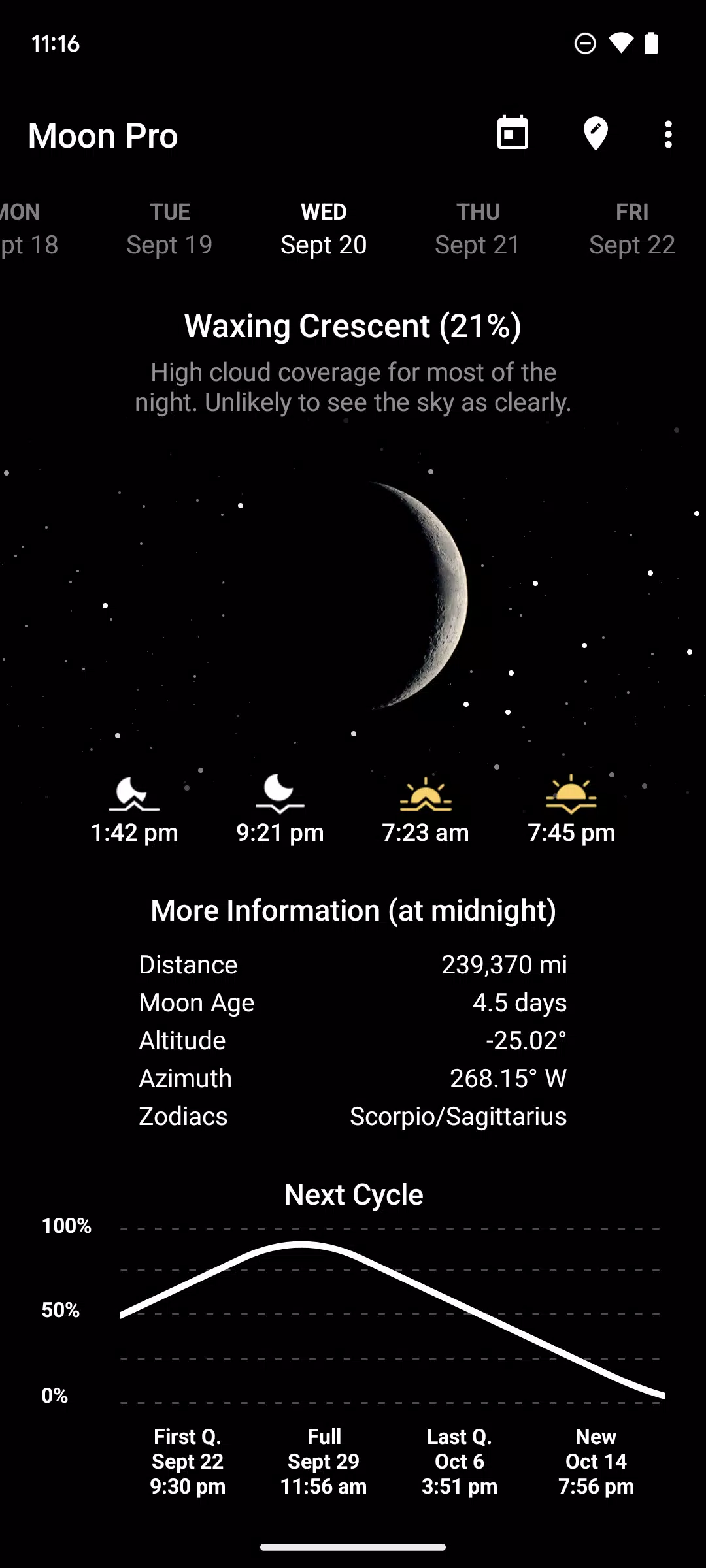 My Moon Phase Captura de pantalla 0