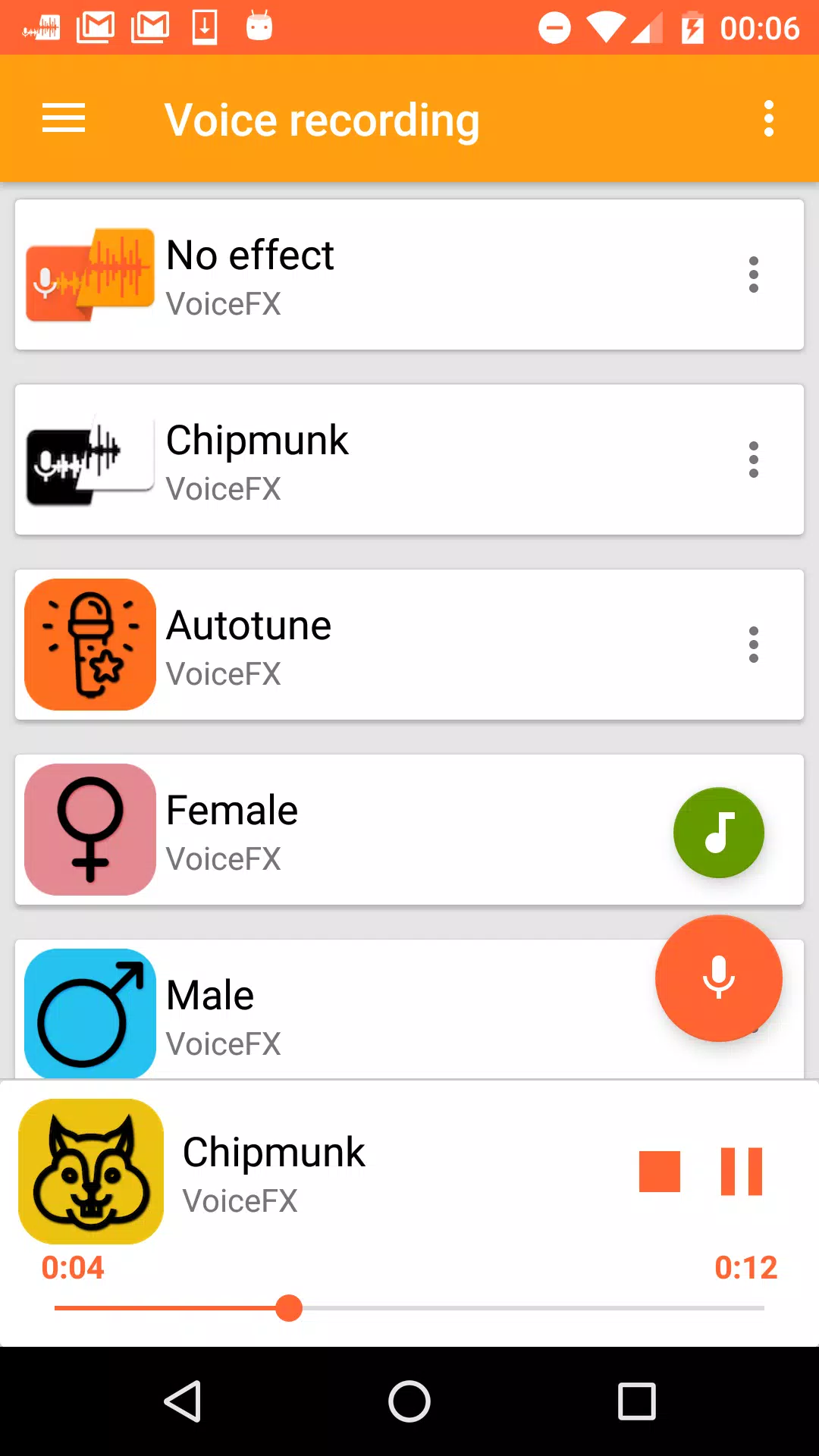 VoiceFX ภาพหน้าจอ 0