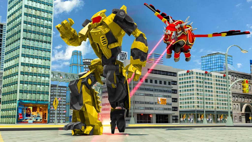 Flying Rhino Robot Transform: Robot War Games 螢幕截圖 0