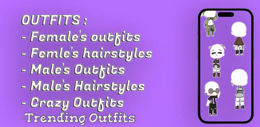 Gacha Outfits and Hairstyles Ảnh chụp màn hình 1