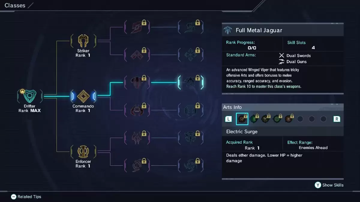 Die Option Full Metal Jaguar -Klasse in Xenoblade Chronicles x