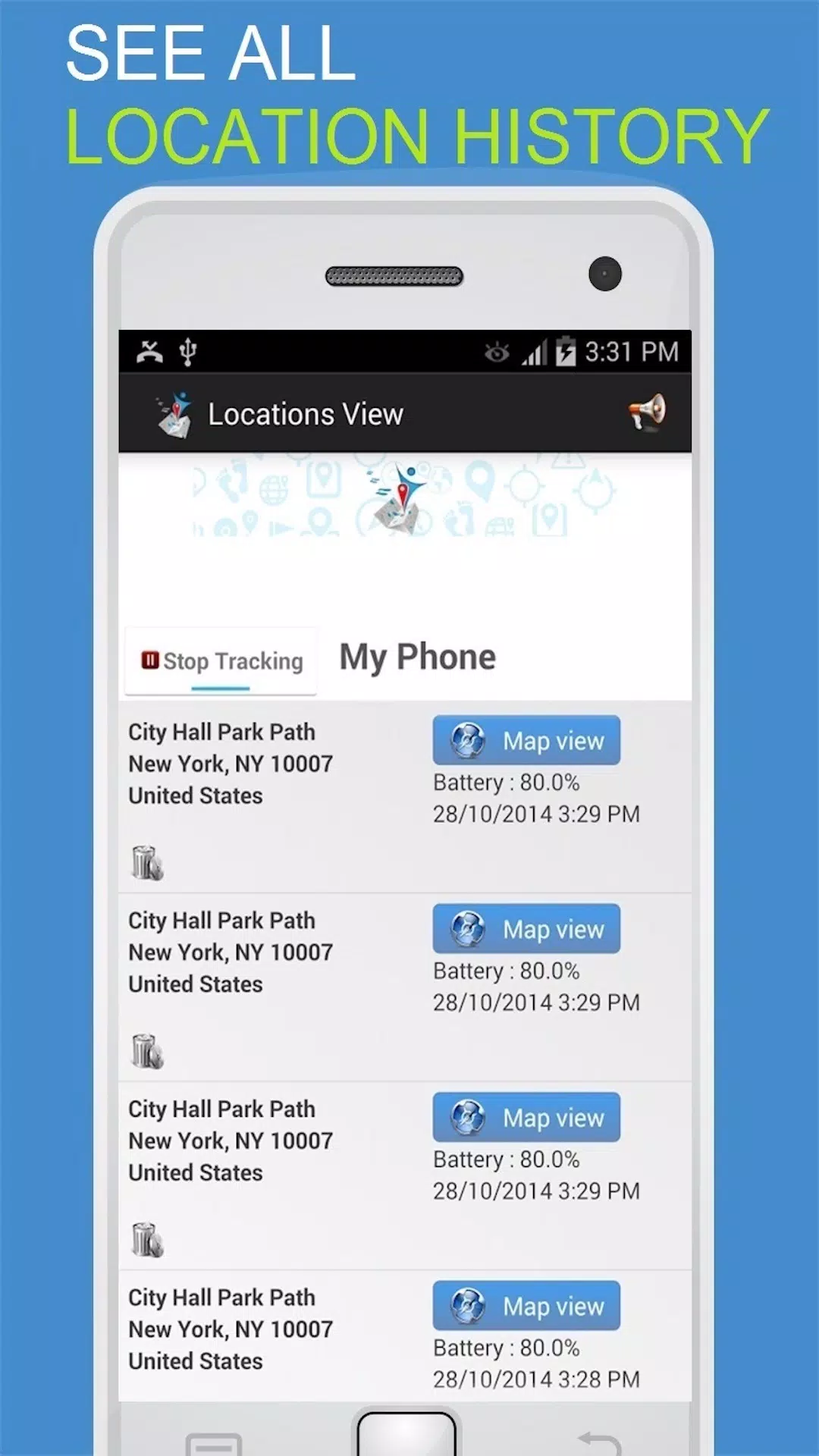 Phone Tracker ဖန်သားပြင်ဓာတ်ပုံ 1