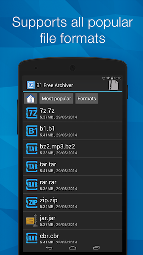 B1 Archiver zip rar unzip ภาพหน้าจอ 0