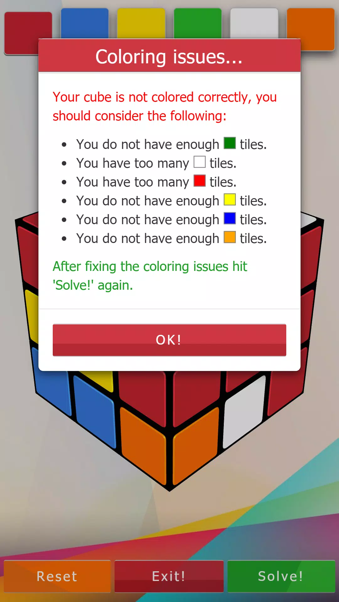 3D-Cube Solver スクリーンショット 2
