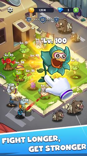 Merge Plants - игра зомби Скриншот 3