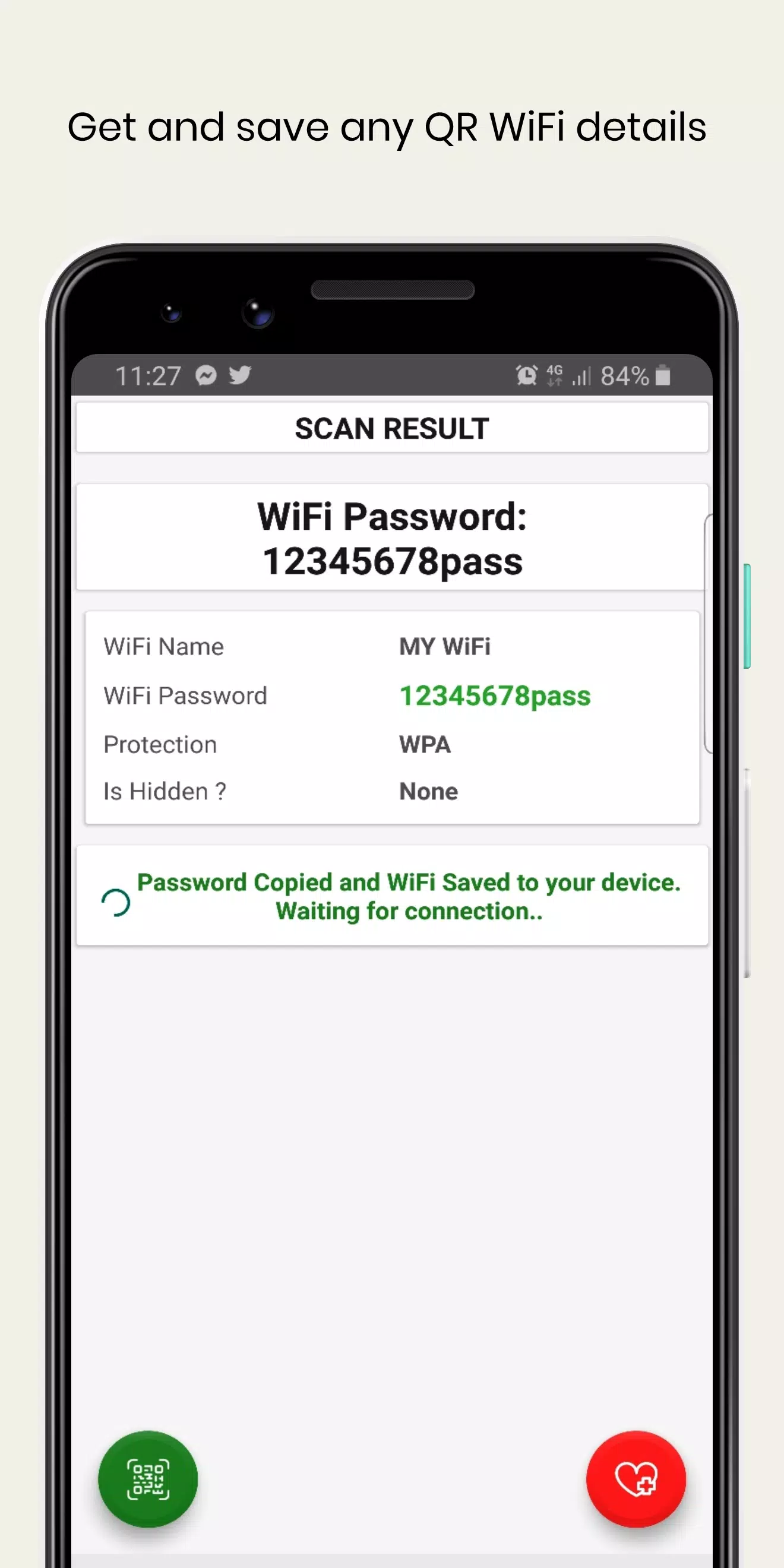 WiFi QrCode Password scanner Tangkapan skrin 2