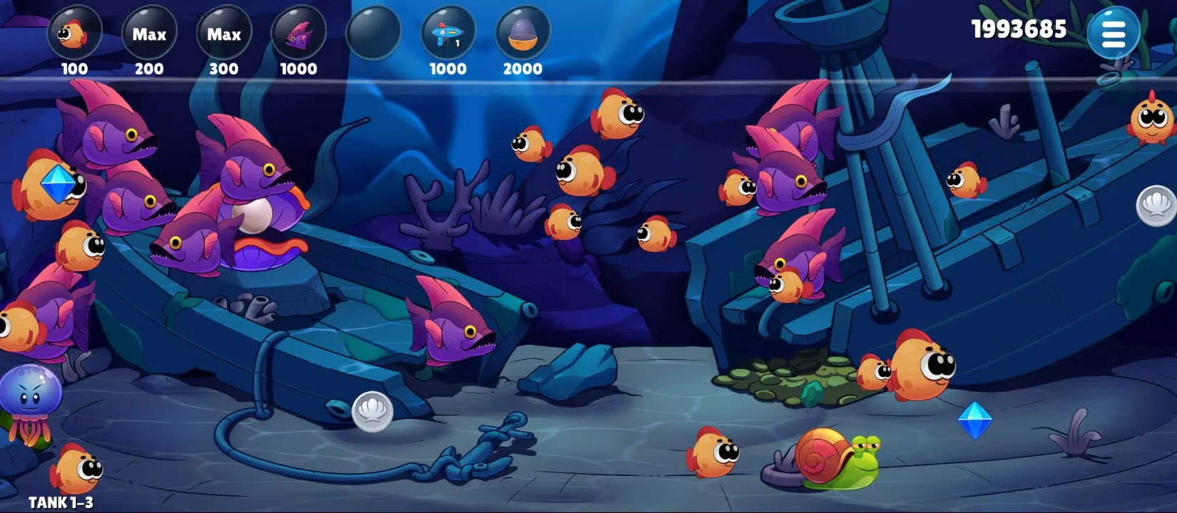 Insaniquarium Deluxe Evolution 螢幕截圖 0