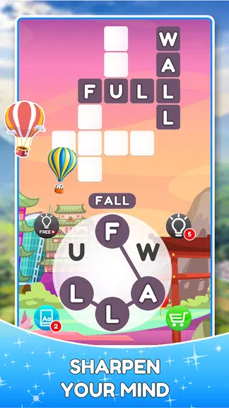 Word Travels Crossword Puzzle 螢幕截圖 1