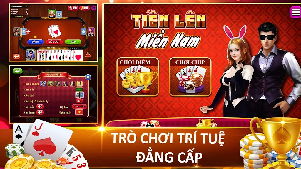Tien Len - Thirteen - Mien Nam Offline - Chip স্ক্রিনশট 0