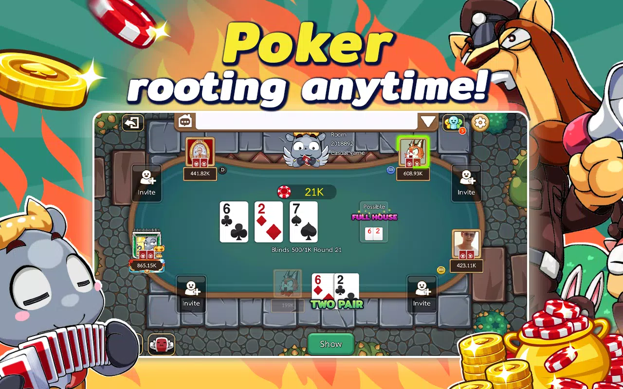 Dummy & Toon Poker ดัมมี่ทุย 螢幕截圖 2