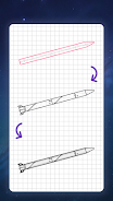 How to draw rockets by steps Tangkapan skrin 1