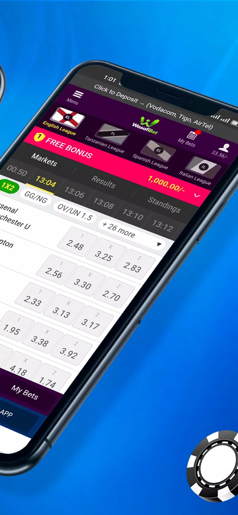Wasafibet - Sportsbook, Casino Скриншот 3