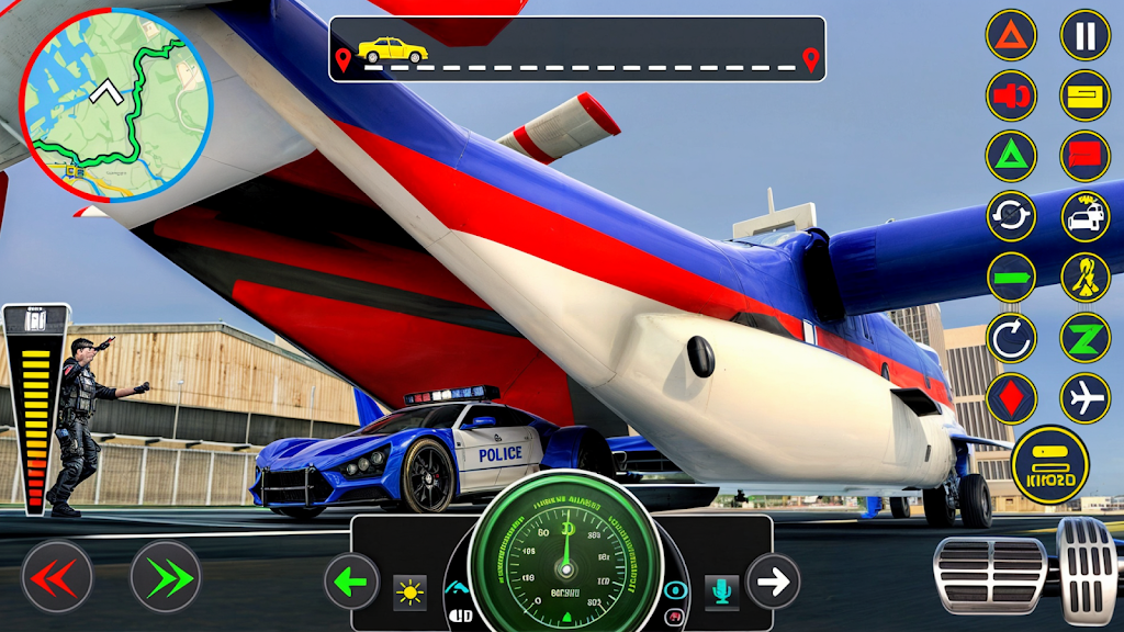 Police Muscle Car Cargo Plane 螢幕截圖 1