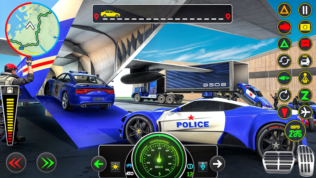 Police Muscle Car Cargo Plane 螢幕截圖 0