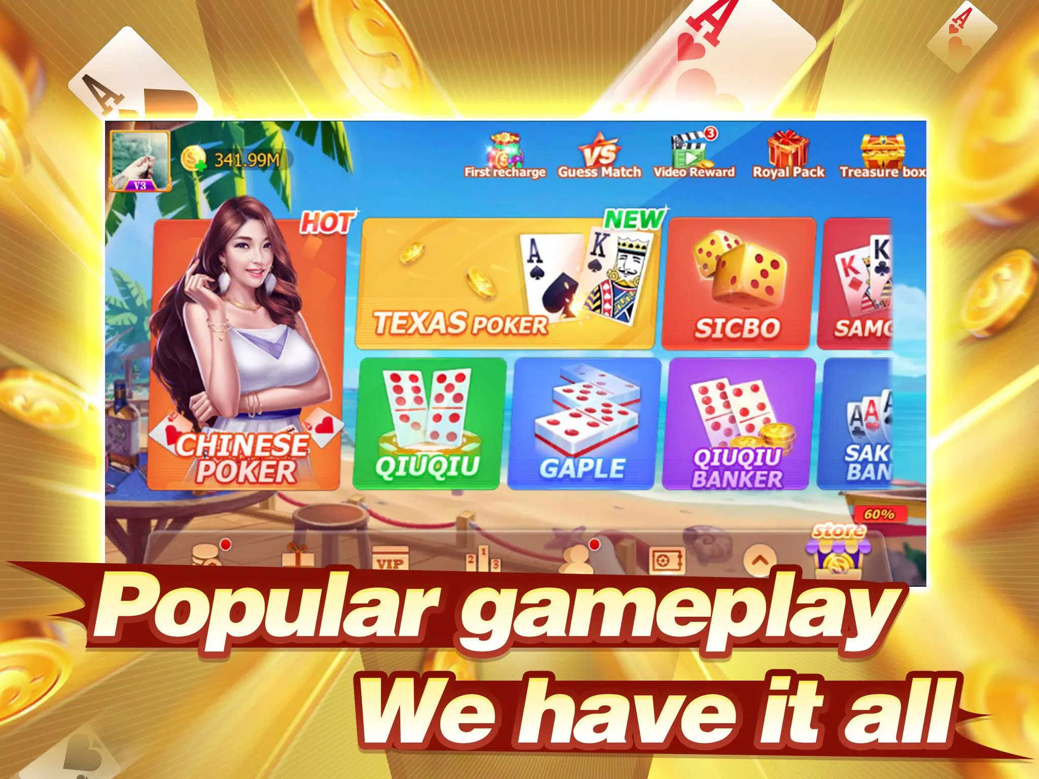 Capsa susun (Capsun) - Chinese Poker スクリーンショット 2