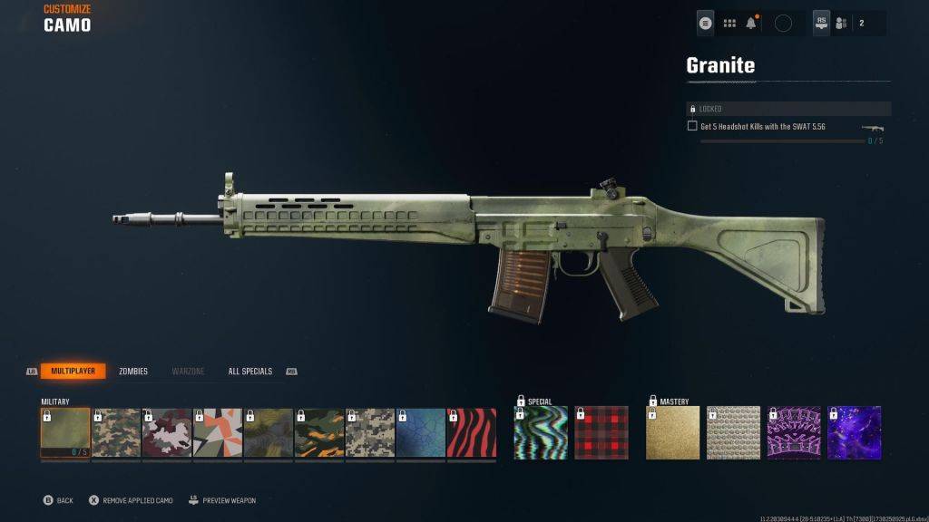 黑色行动6中的迷彩挑战跟踪6