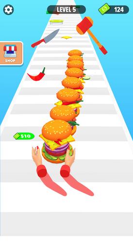 Burger Stack Run Game Скриншот 2