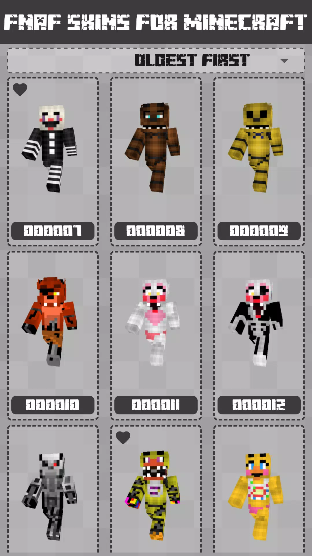 FNAF Skins for Minecraft PE Скриншот 2