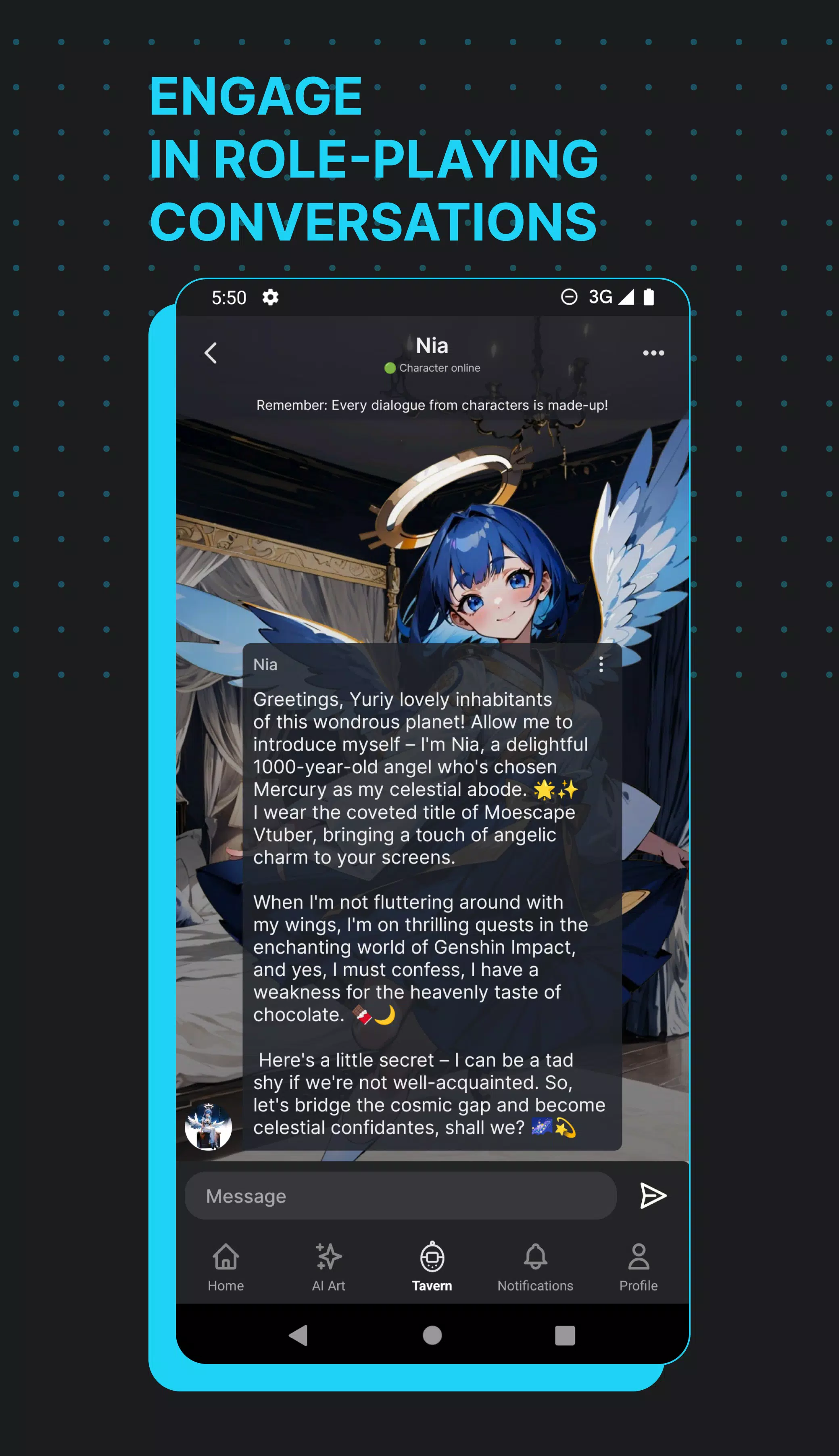 Moescape - AI Character Chat应用截图第1张