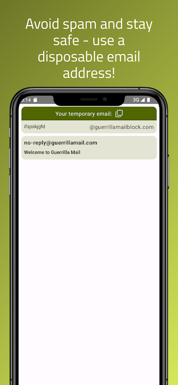 Guerrilla Mail - Temp Mail ဖန်သားပြင်ဓာတ်ပုံ 0