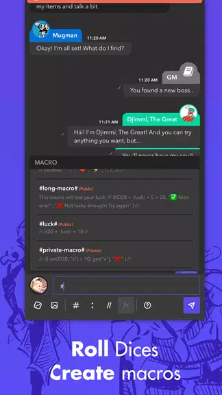 mRPG - Chat app to play RPGs 螢幕截圖 3
