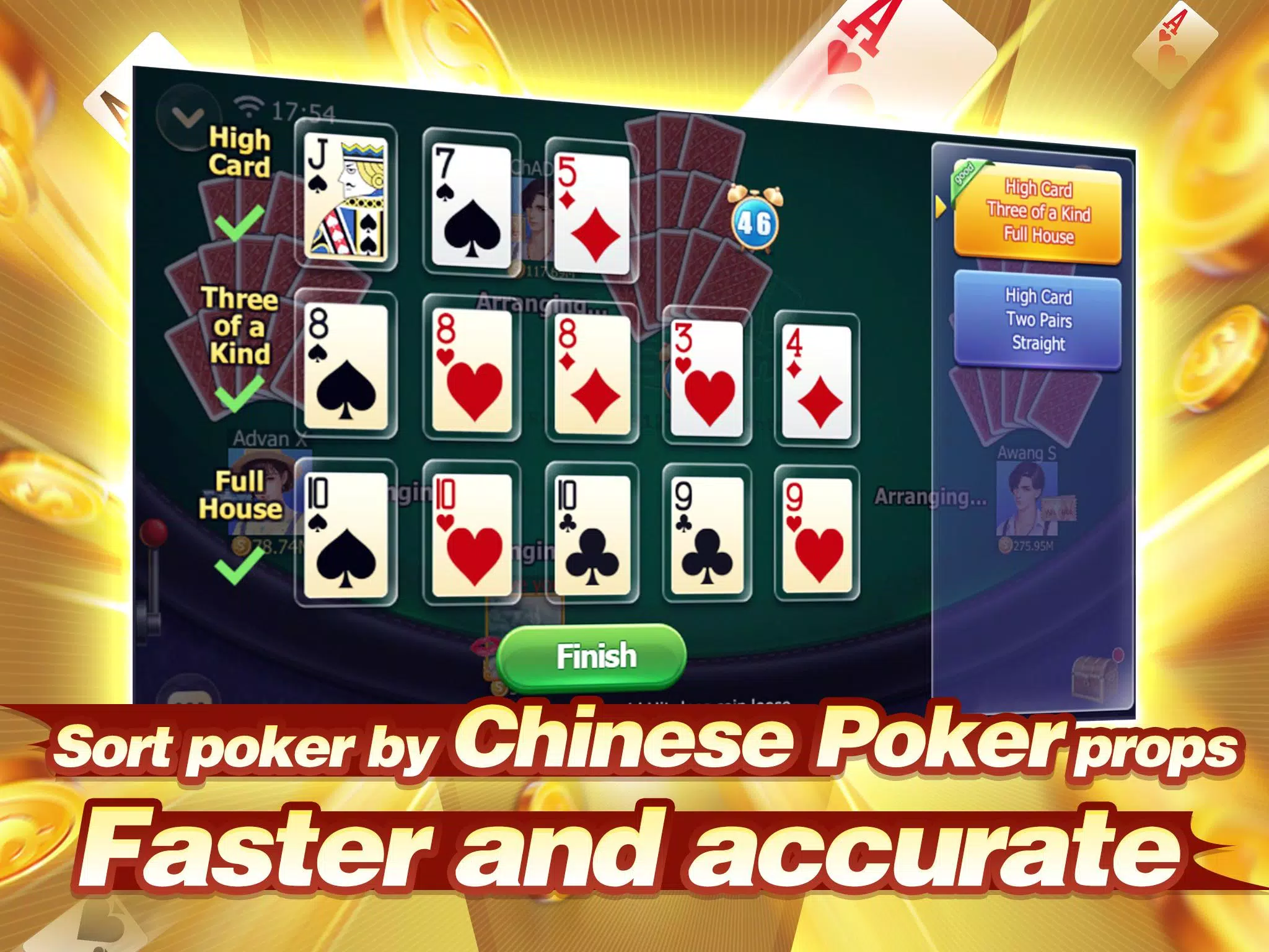 Capsa susun (Capsun) - Chinese Poker スクリーンショット 1