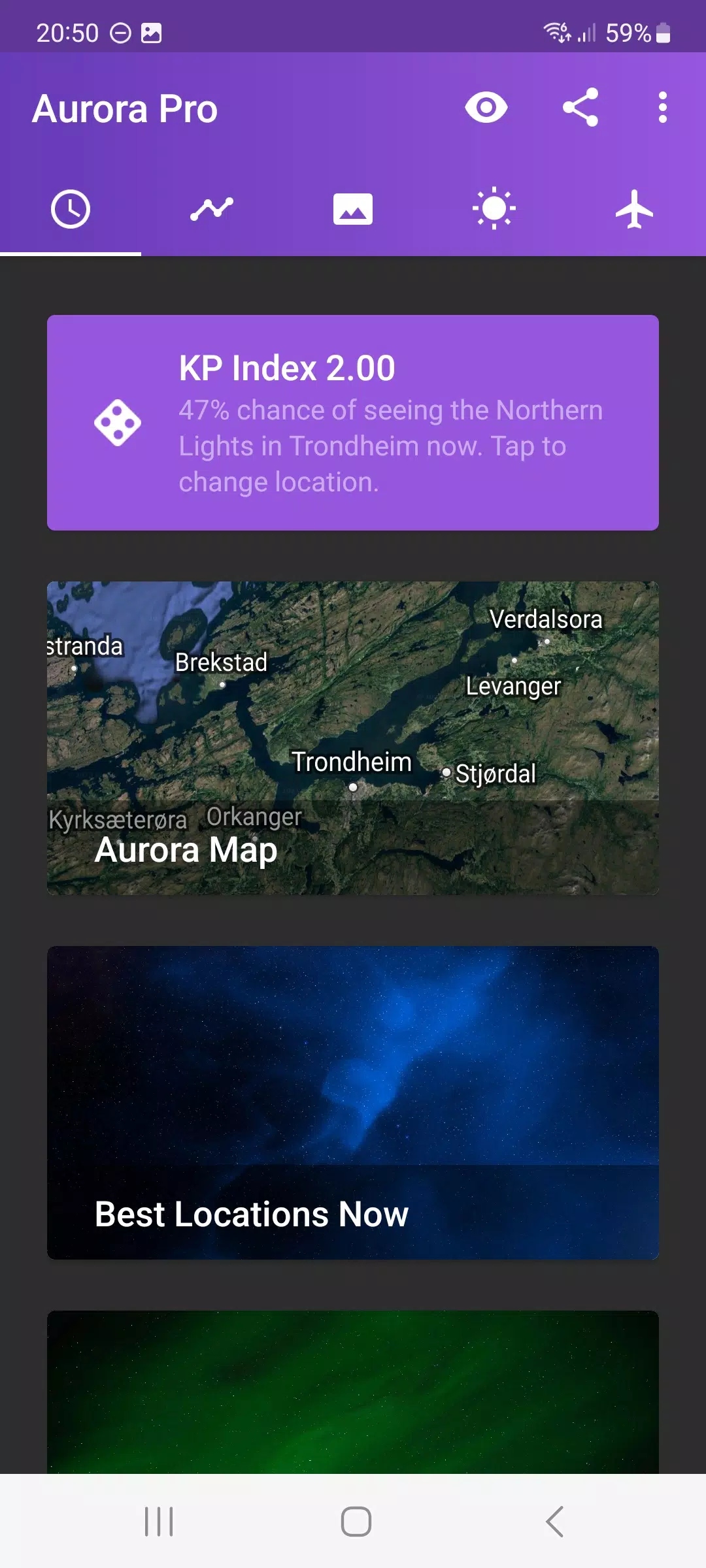 My Aurora Forecast Ekran Görüntüsü 0