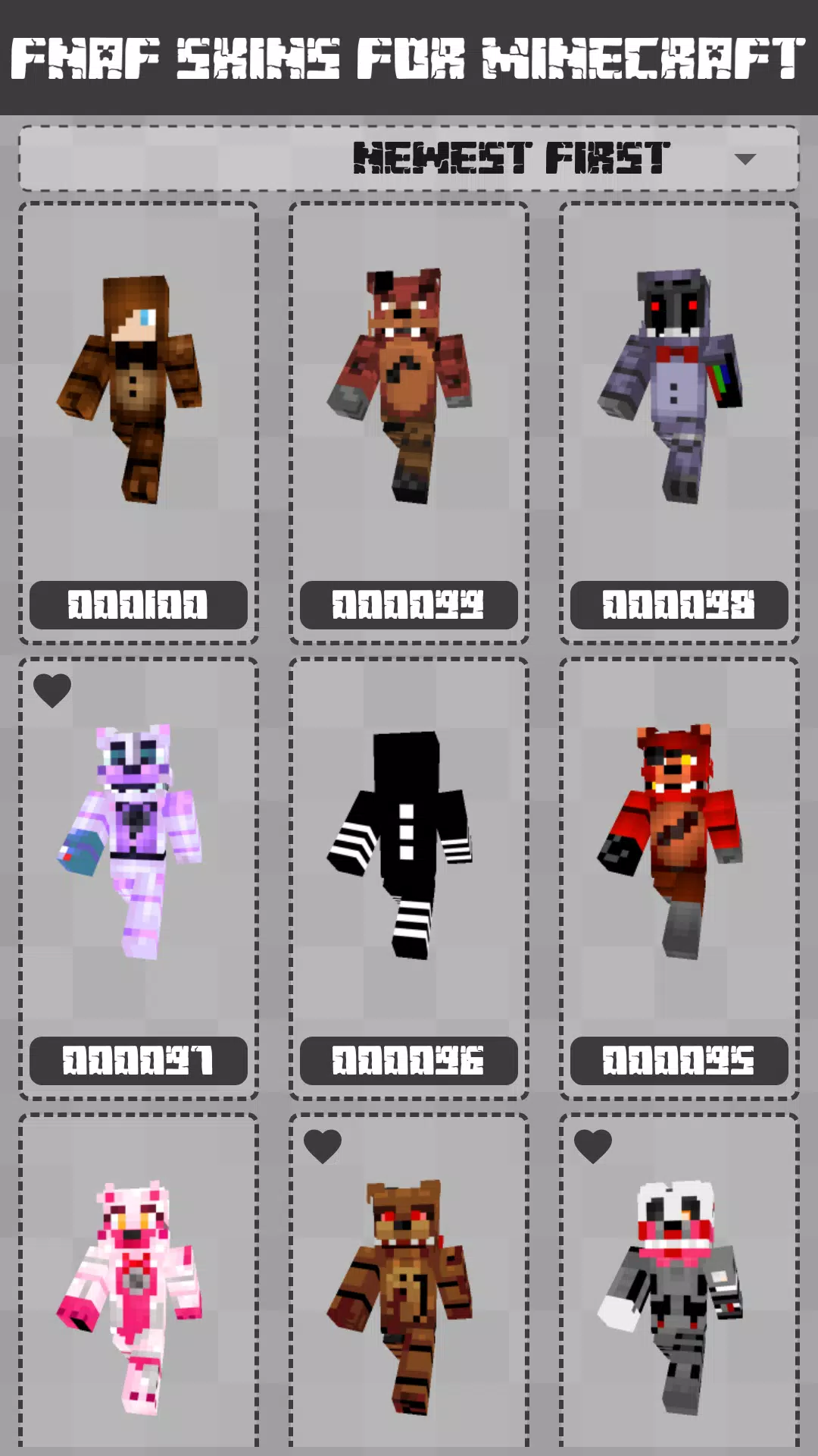 FNAF Skins for Minecraft PE Скриншот 0