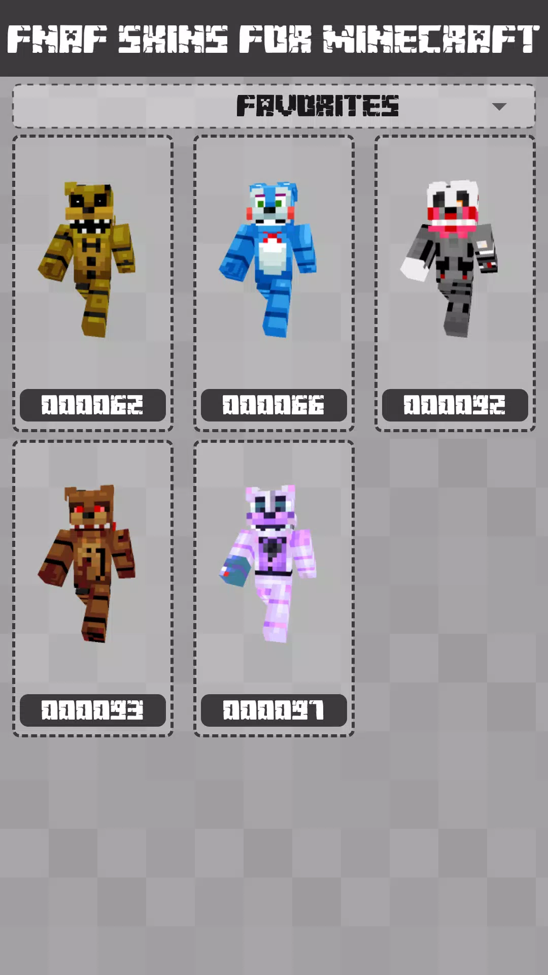 FNAF Skins for Minecraft PE Скриншот 3