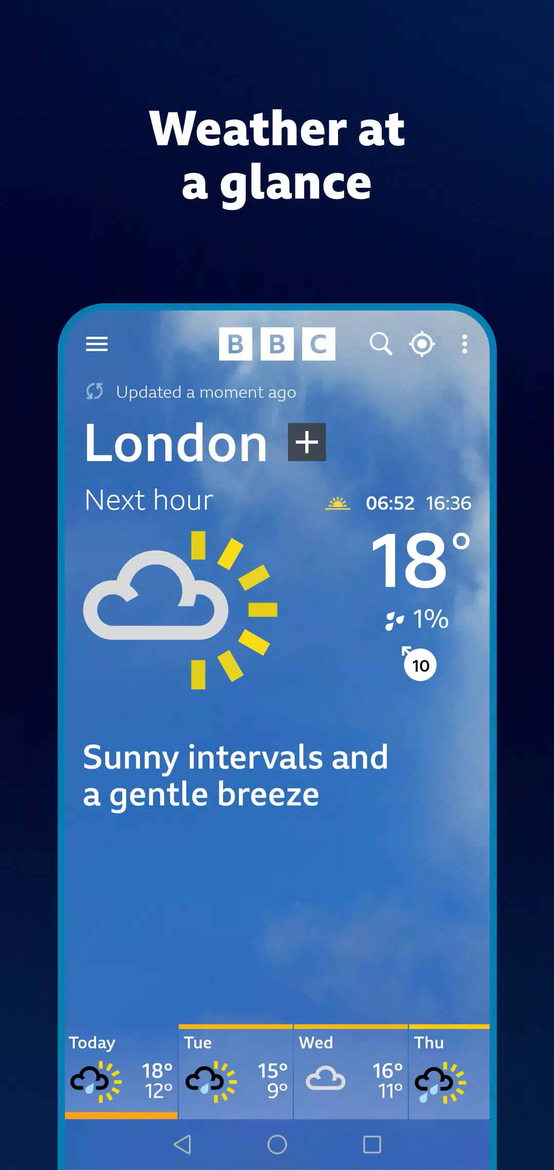 BBC Weather Zrzut ekranu 0