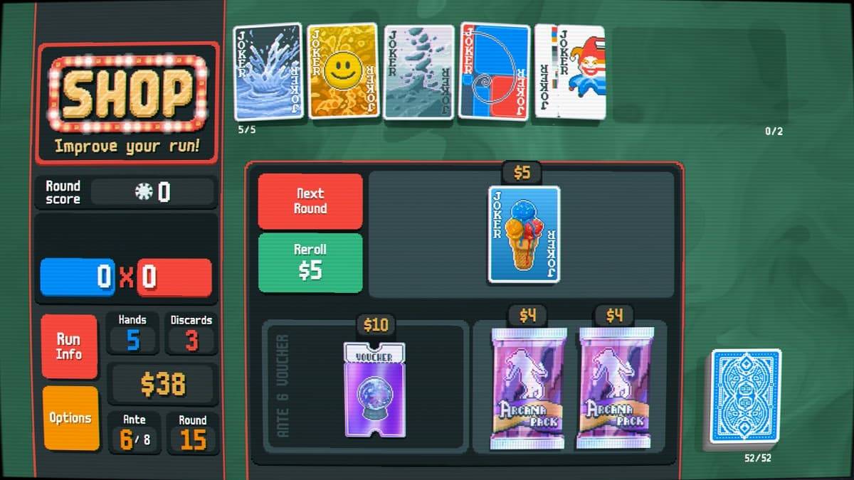 Balatro Arcana Packs im Laden