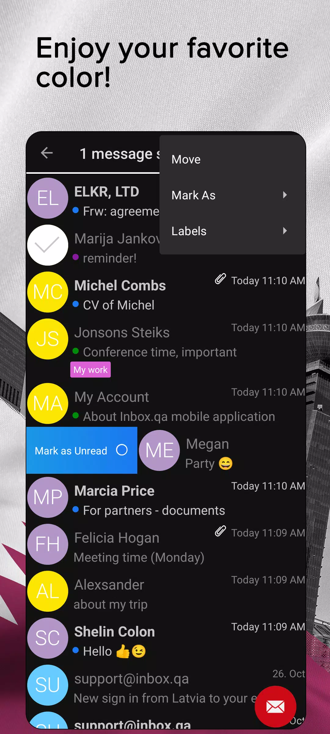 Inbox.qa email ภาพหน้าจอ 2