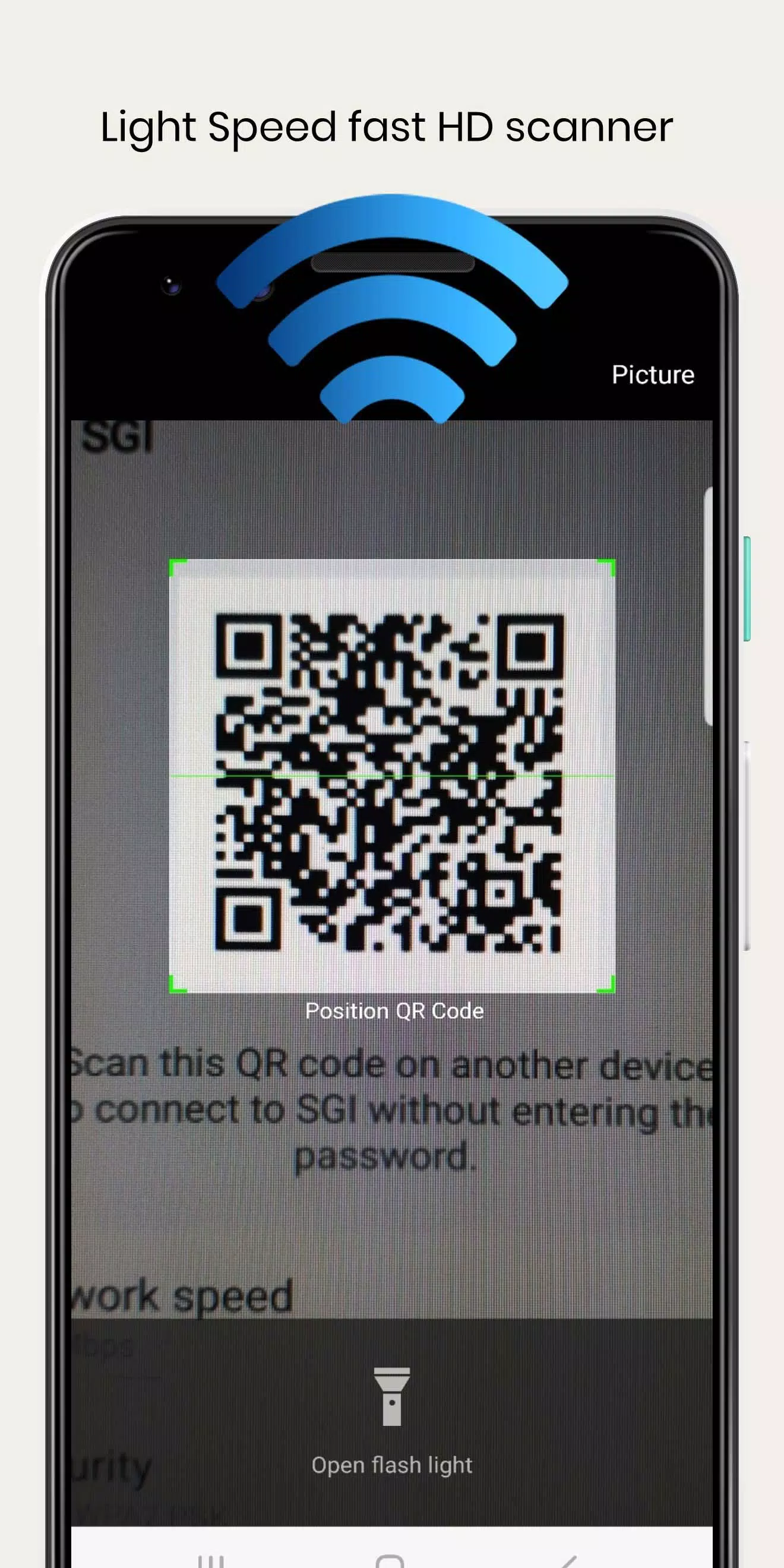 WiFi QrCode Password scanner Tangkapan skrin 1