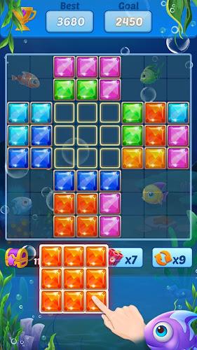 Puzzle Block Ocean Fish Zrzut ekranu 1