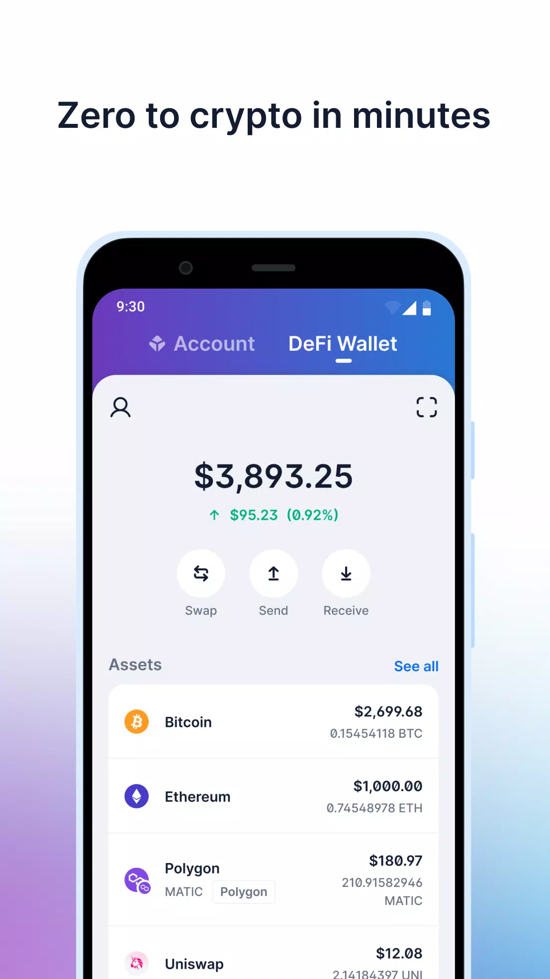 Blockchain.com: Crypto Wallet Captura de pantalla 1