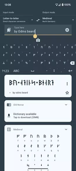 Write in Runic (Runes writer) ဖန်သားပြင်ဓာတ်ပုံ 0
