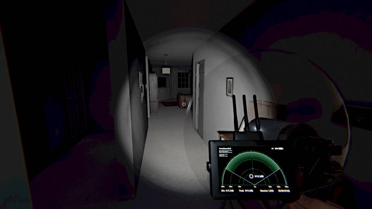 Parabolmikrofon im Gebrauch