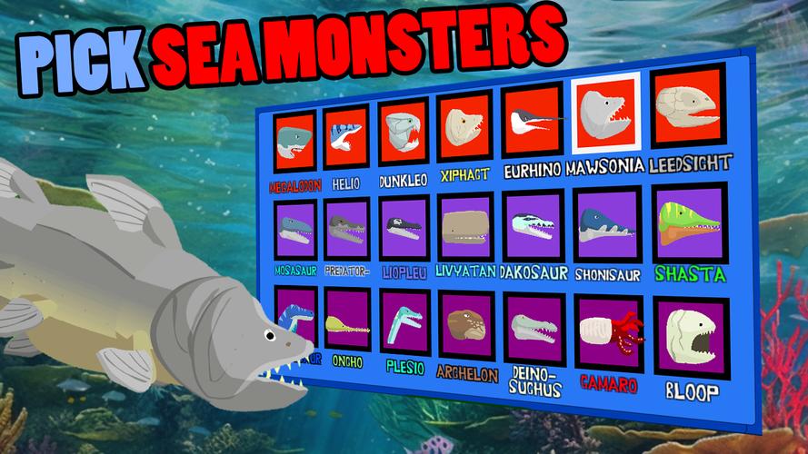 Megalodon Fights Sea Monsters ဖန်သားပြင်ဓာတ်ပုံ 1