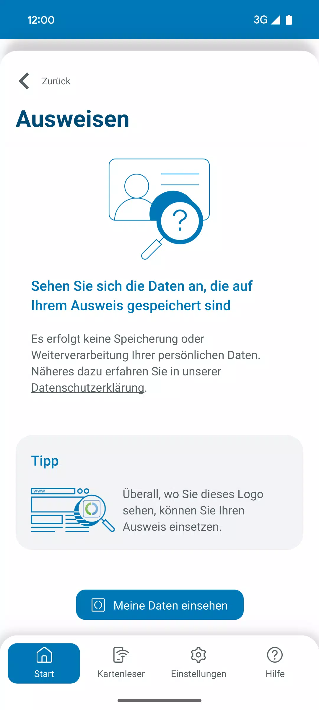 AusweisApp Bund Ekran Görüntüsü 1