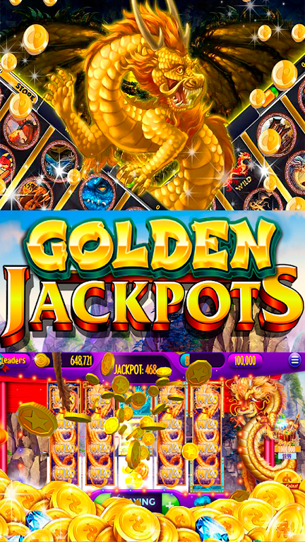 Dragon's Gold Flames Vegas Casino Slots 螢幕截圖 1