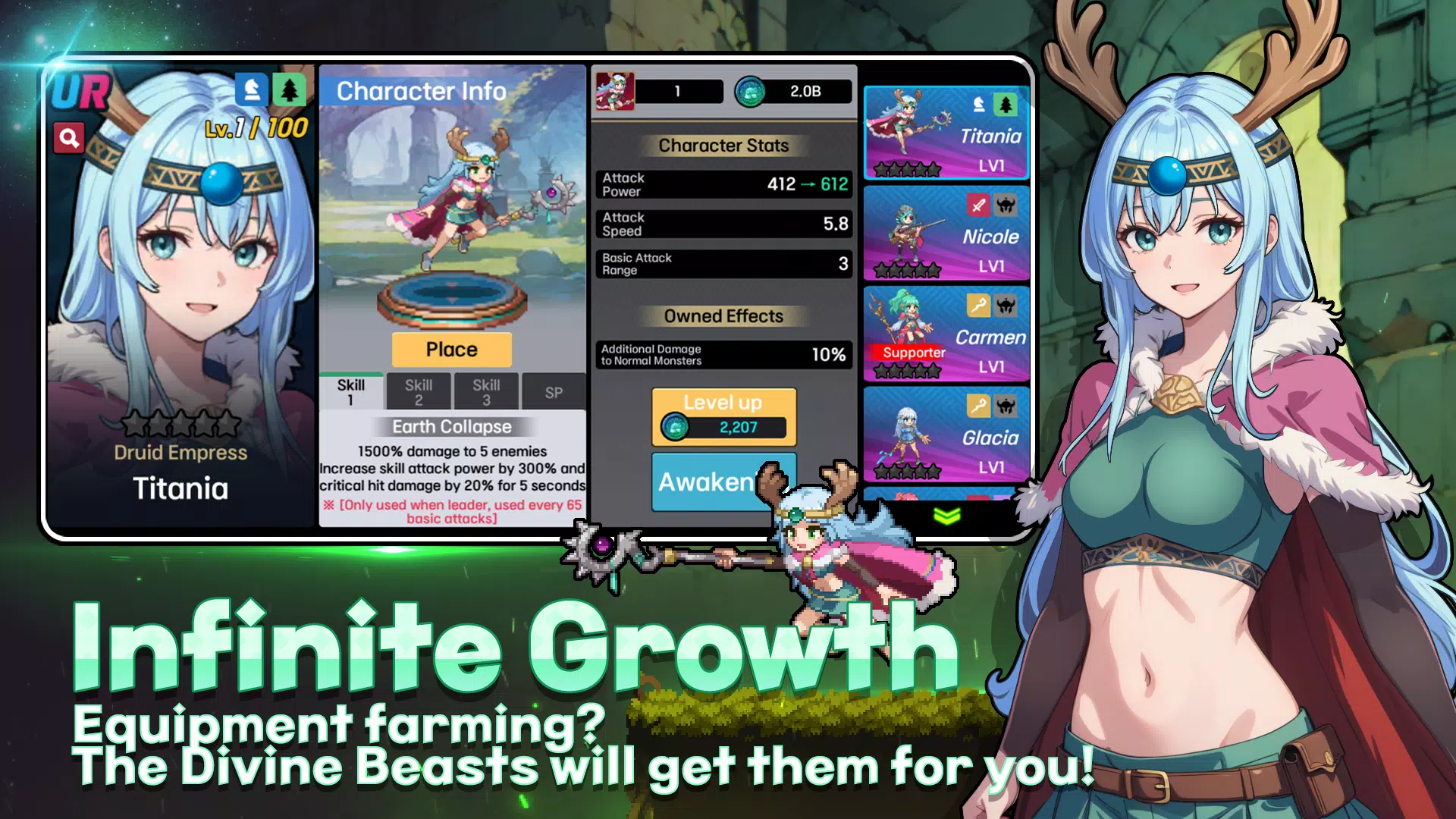 Conquest Girls: AFK Idle RPG 스크린샷 3