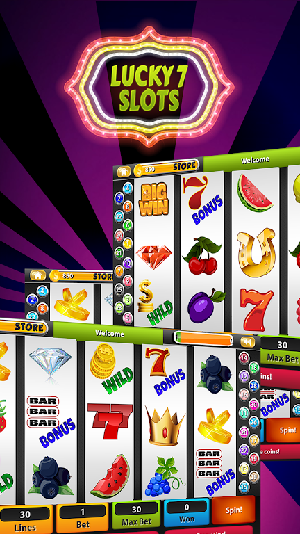 Lucky 7’s Slot Machines 螢幕截圖 2