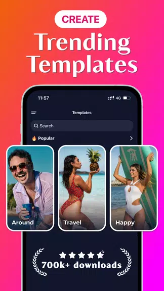 Template Video Maker & Editor স্ক্রিনশট 0