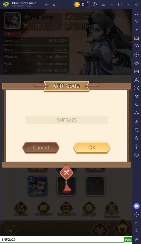 Samkok New Force July 2025 Gift Code Redemption