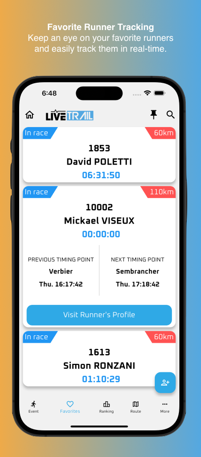 LiveTrail 螢幕截圖 2